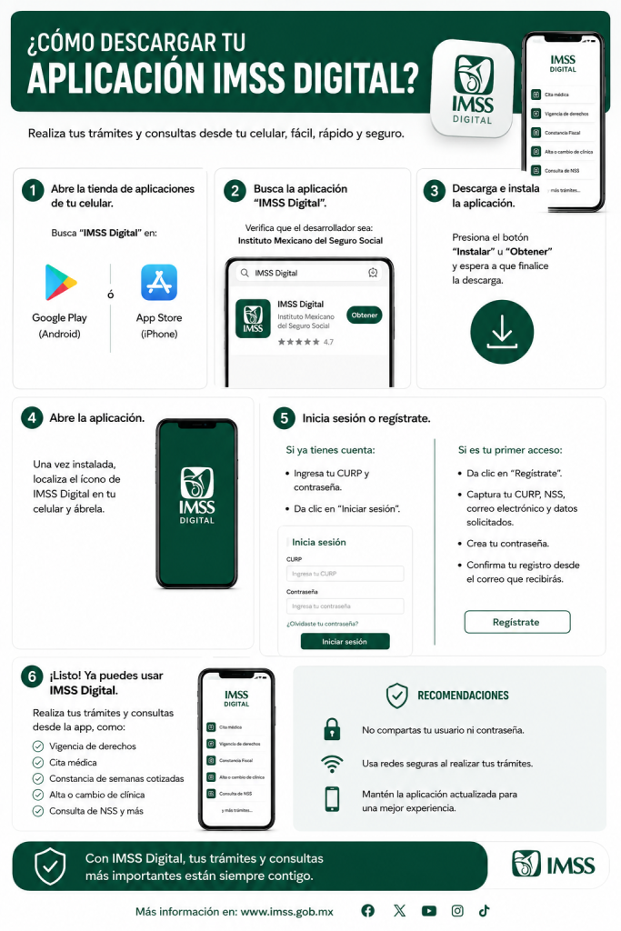 Descarga de Aplicación IMSS Digital