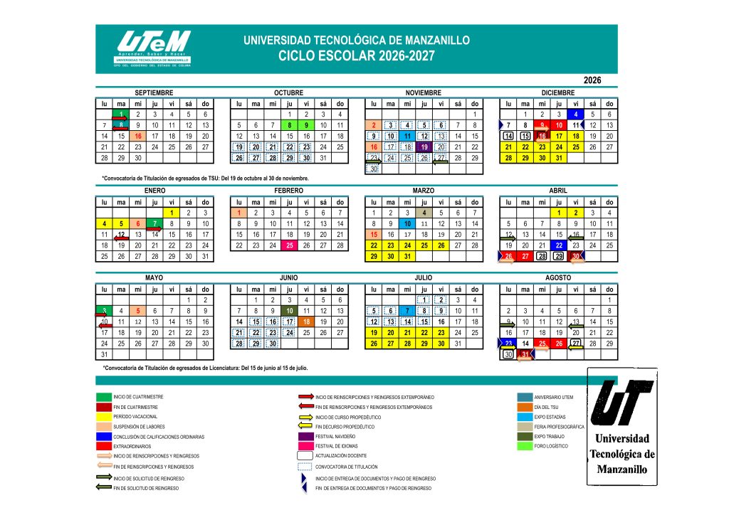 calendario escolar 2026 20267 con sello 001